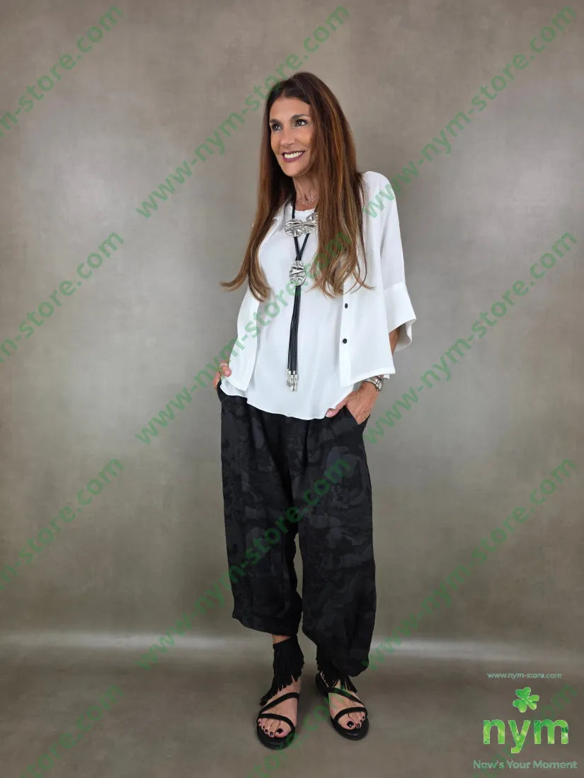 pantalone tessuto cloud pinces fondo 70vi15li15ny - PANTALONE