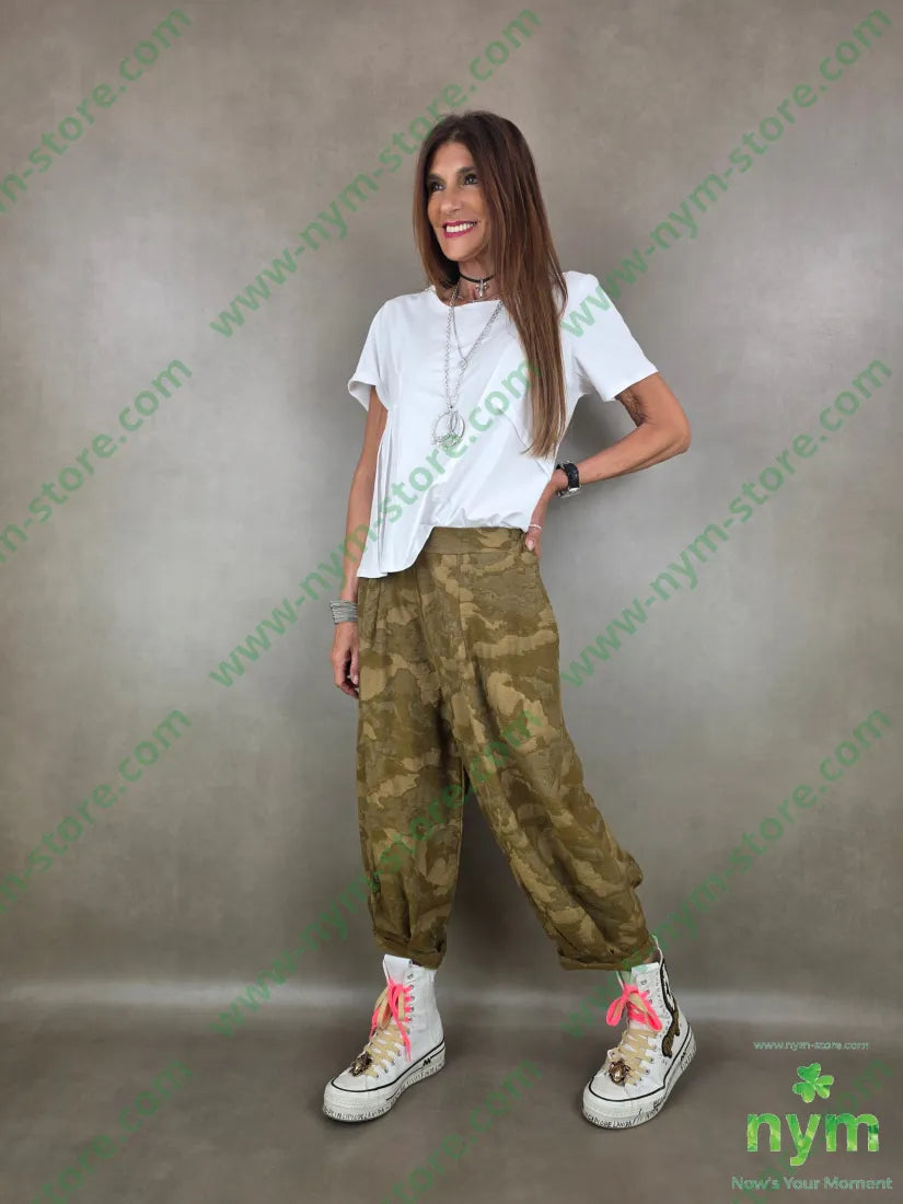 pantalone tessuto cloud pinces fondo 70vi15li15ny - PANTALONE