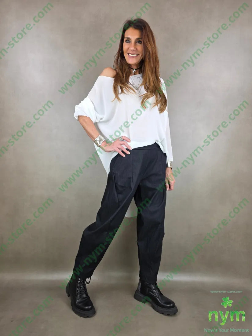 pantalone tessuto denim dettaglio imbuto 79vi19ny2ea PANTALONE