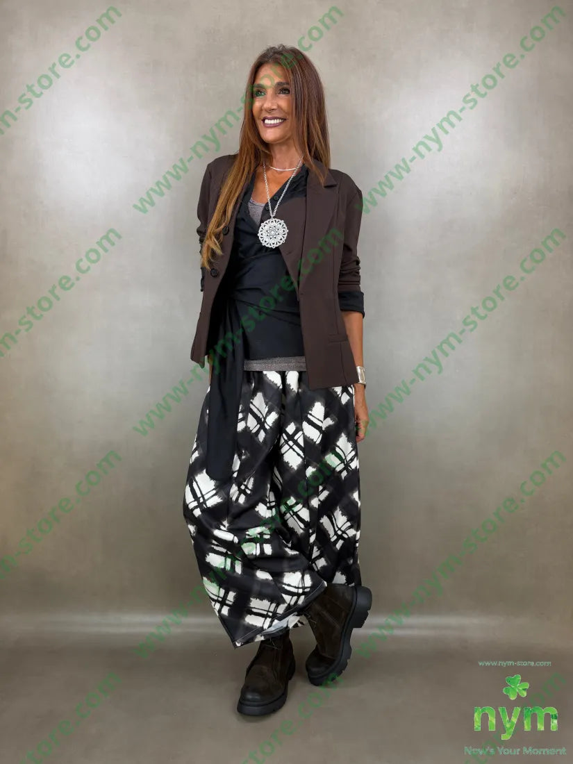 pantalone tessuto lucido stampato 37vi35co28pl - PANTALONE