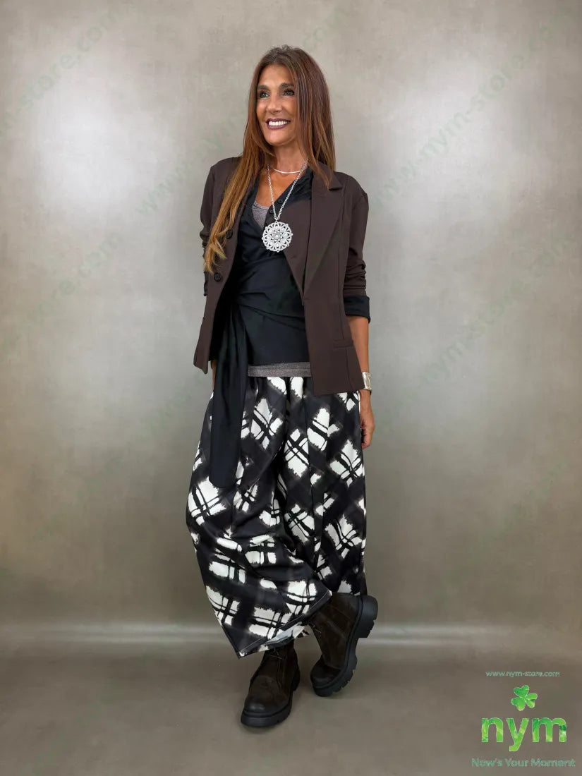 pantalone tessuto lucido stampato 37vi35co28pl - PANTALONE