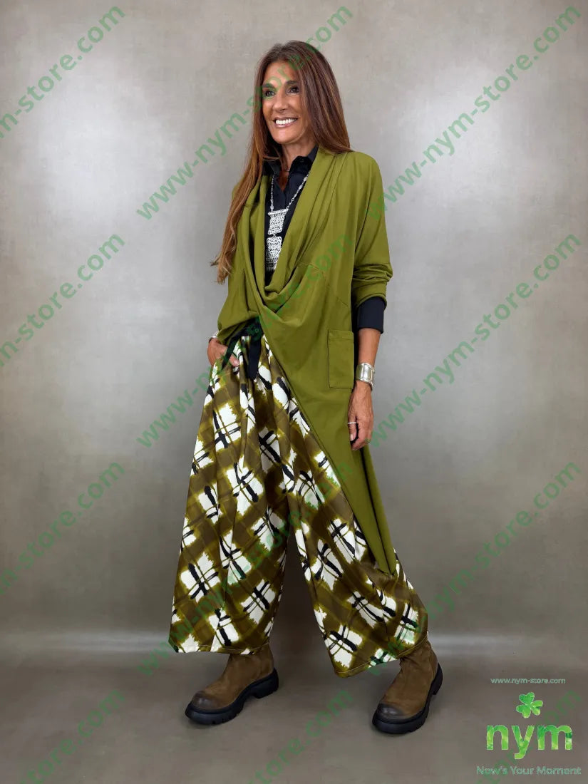 pantalone tessuto lucido stampato 37vi35co28pl - PANTALONE