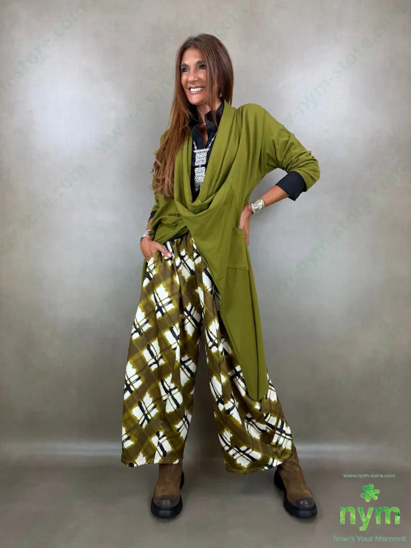 pantalone tessuto lucido stampato 37vi35co28pl - PANTALONE