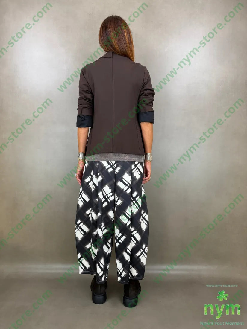 pantalone tessuto lucido stampato 37vi35co28pl - PANTALONE