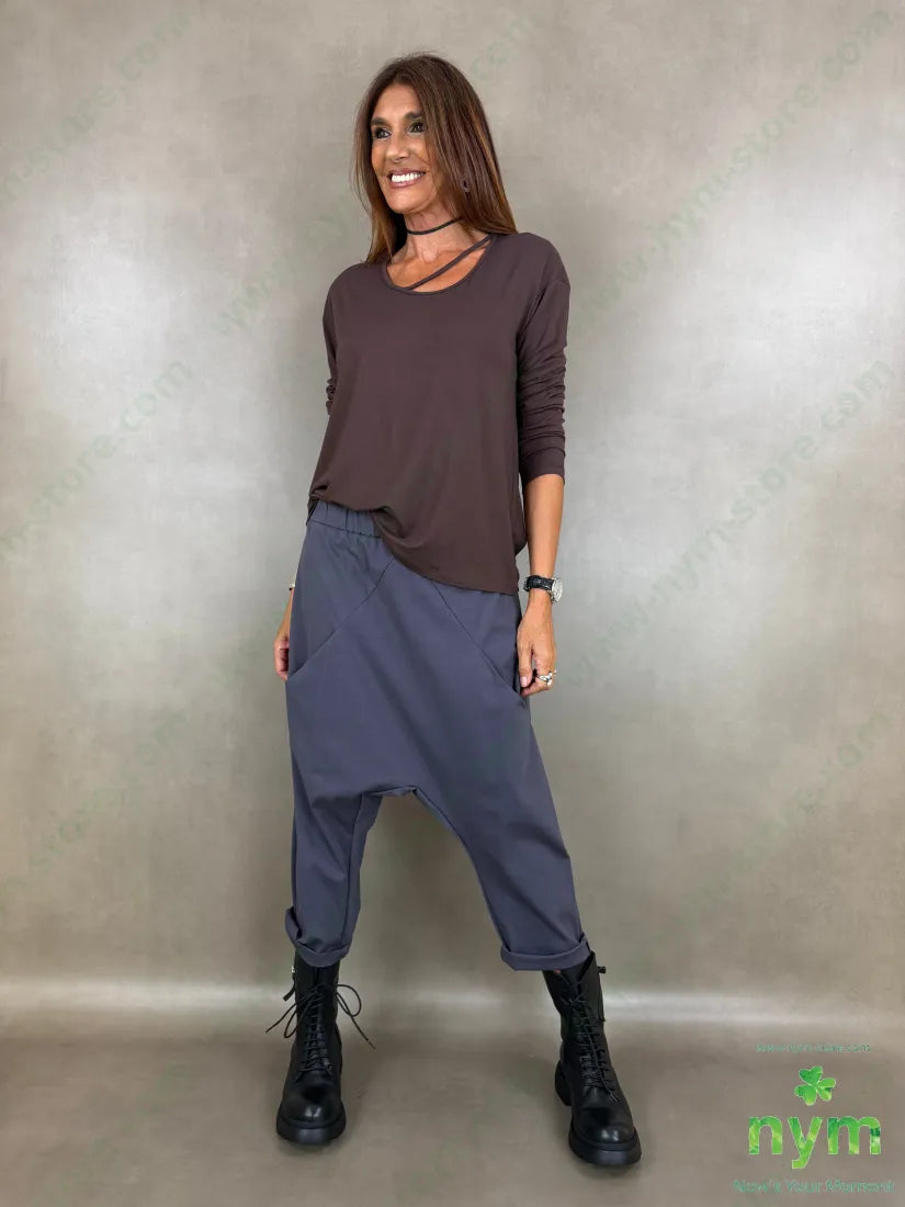 pantalone tessuto pm harem 52co40pl8ea - PANTALONE