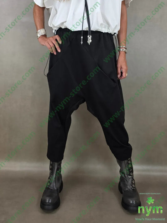 pantalone tessuto pm harem 52co40pl8ea - U / NERO / AI26 - PANTALONE