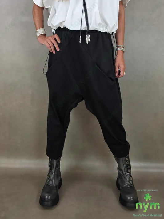 pantalone tessuto pm harem 52co40pl8ea - U / NERO / AI26 - PANTALONE