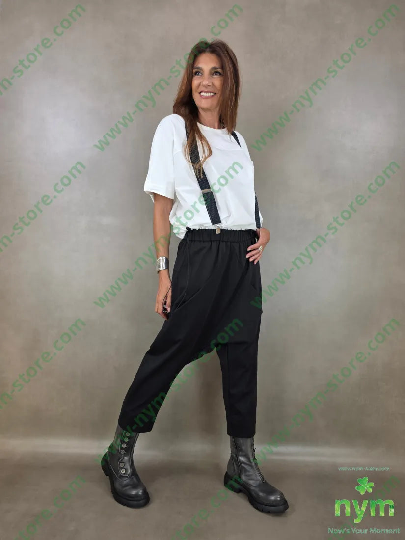 pantalone tessuto pm harem 52co40pl8ea - U / NERO / AI26 - PANTALONE