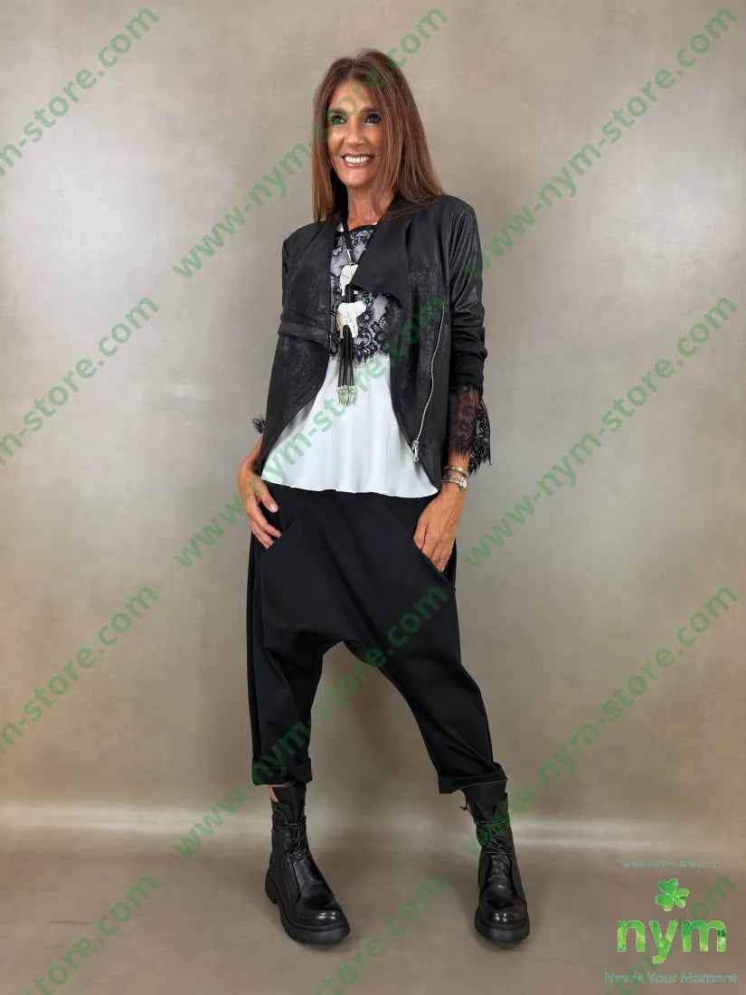 pantalone tessuto pm harem 52co40pl8ea - U / NERO / AI26 - PANTALONE
