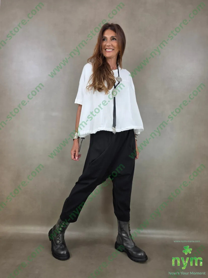 pantalone tessuto pm harem 52co40pl8ea - U / NERO / AI26 - PANTALONE