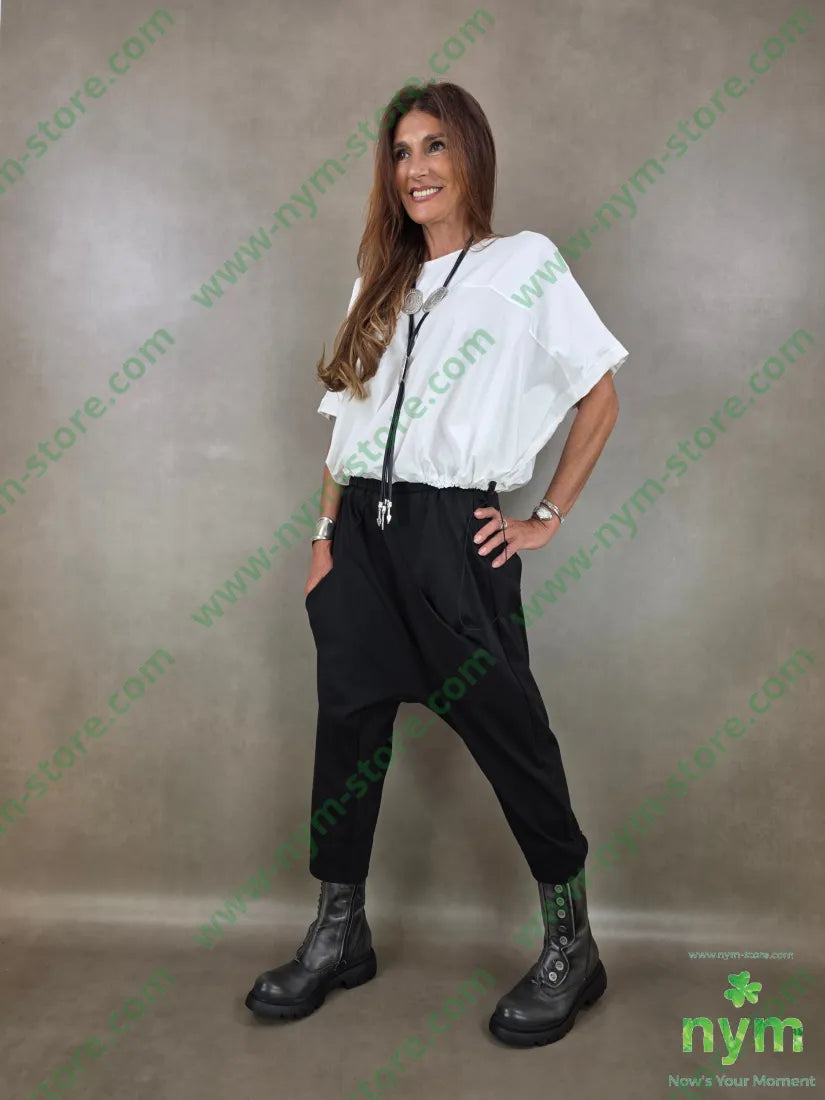 pantalone tessuto pm harem 52co40pl8ea - U / NERO / AI26 - PANTALONE