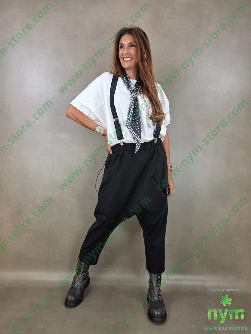 pantalone tessuto pm harem 52co40pl8ea - U / NERO / AI26 - PANTALONE
