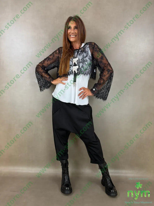 pantalone tessuto pm harem 52co40pl8ea - U / NERO / AI26 - PANTALONE