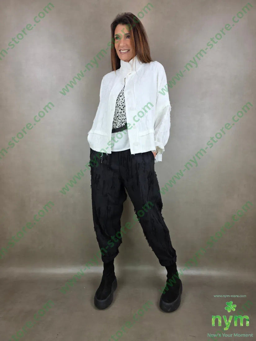 pantalone tessuto sfrangiato PANTALONE