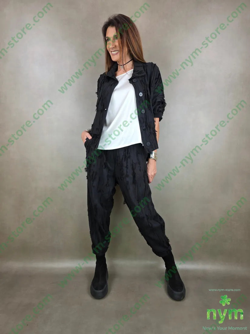 pantalone tessuto sfrangiato PANTALONE