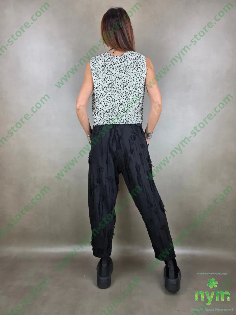 pantalone tessuto sfrangiato PANTALONE