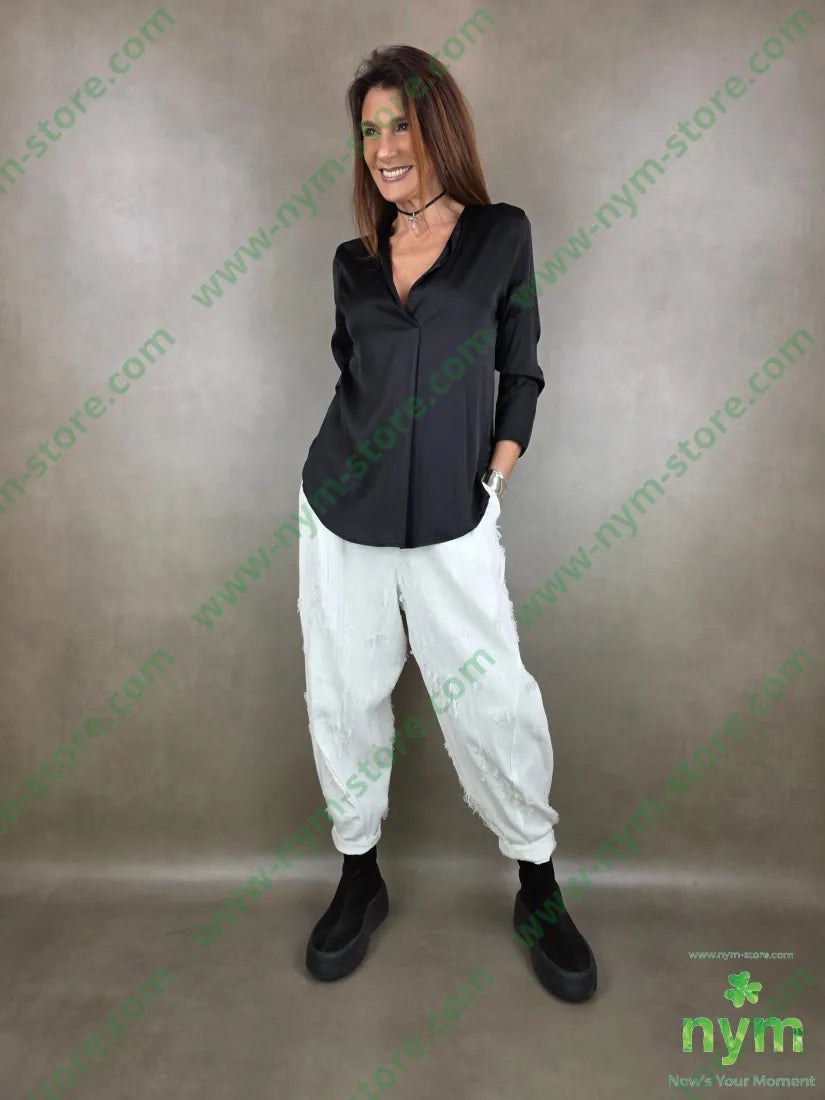 pantalone tessuto sfrangiato PANTALONE