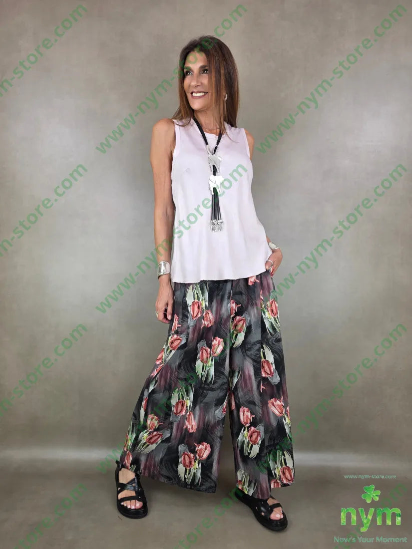 pantalone tulipani cotone 97c03ea - U / BORDO / PE26 - PANTALONE