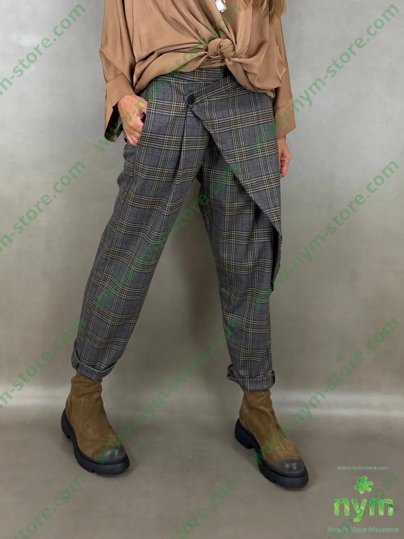 pantalone un bottone check 63pl34vi2ea - U / FANGO / AI26 - PANTALONE