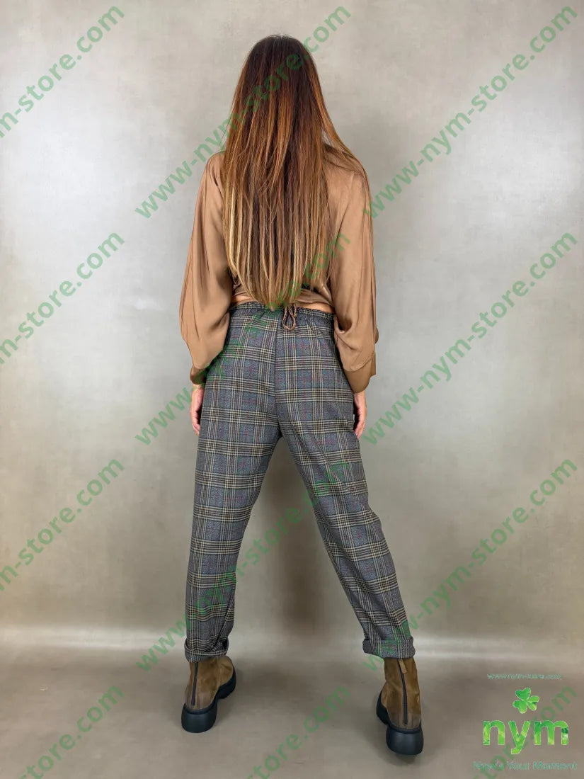 pantalone un bottone check 63pl34vi2ea - U / FANGO / AI26 - PANTALONE