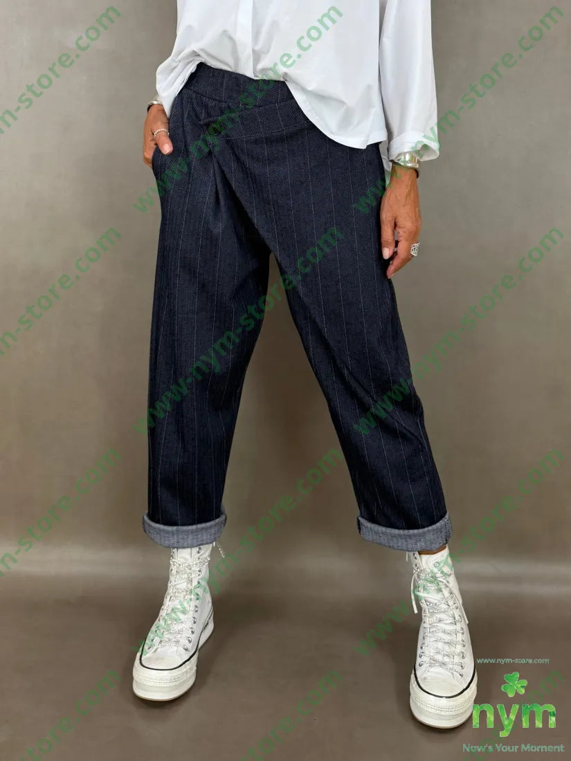 pantalone un bottone denim gessato 64vi31pl5ea - U / DENIM / AI26 - PANTALONE