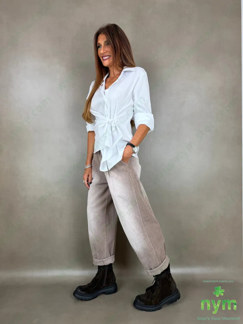 Pantalone velluto a coste sfumato 97co3ea - U / BEIGE / AI26 - PANTALONE