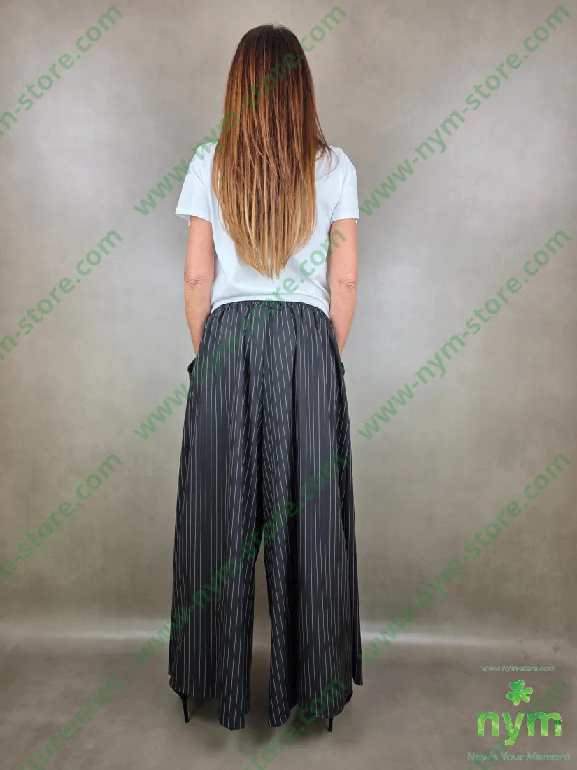 pantapalazzo gessato 95pl5ea U / NERO / PE26 PANTALONE