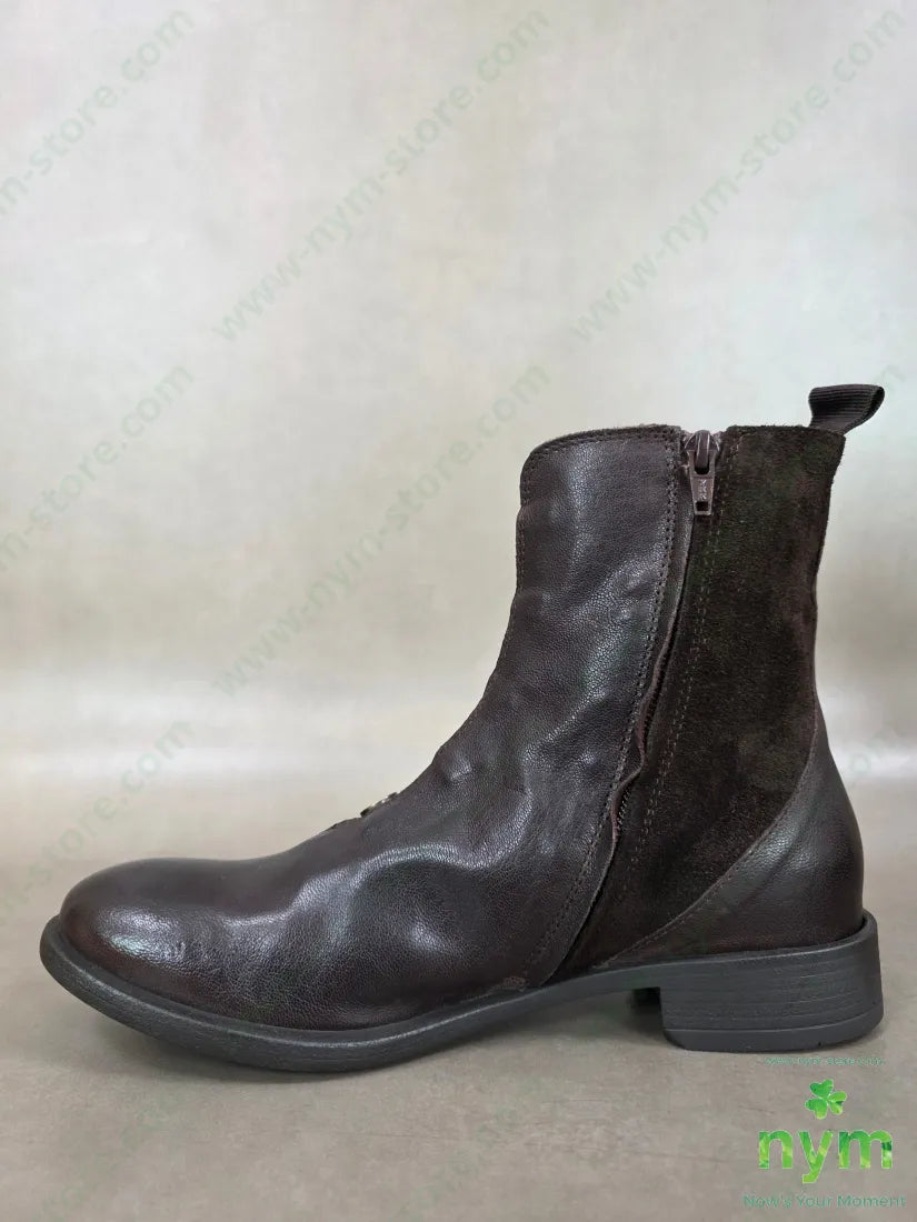 polacchino bottoni pelle e camoscio vera pelle - SCARPE