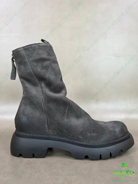 polacchino camoscio cerniera dietro vera pelle - 36 / ANTRACITE / AI26 - SCARPE