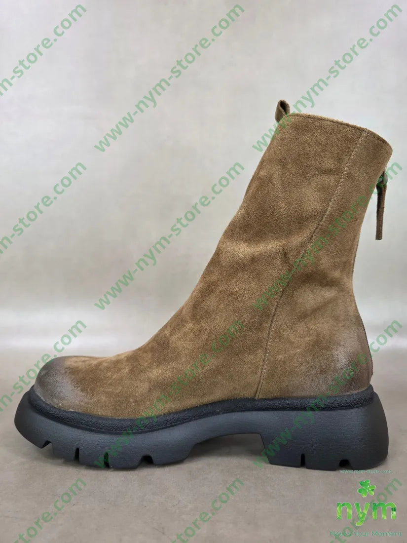 polacchino camoscio cerniera dietro vera pelle - SCARPE