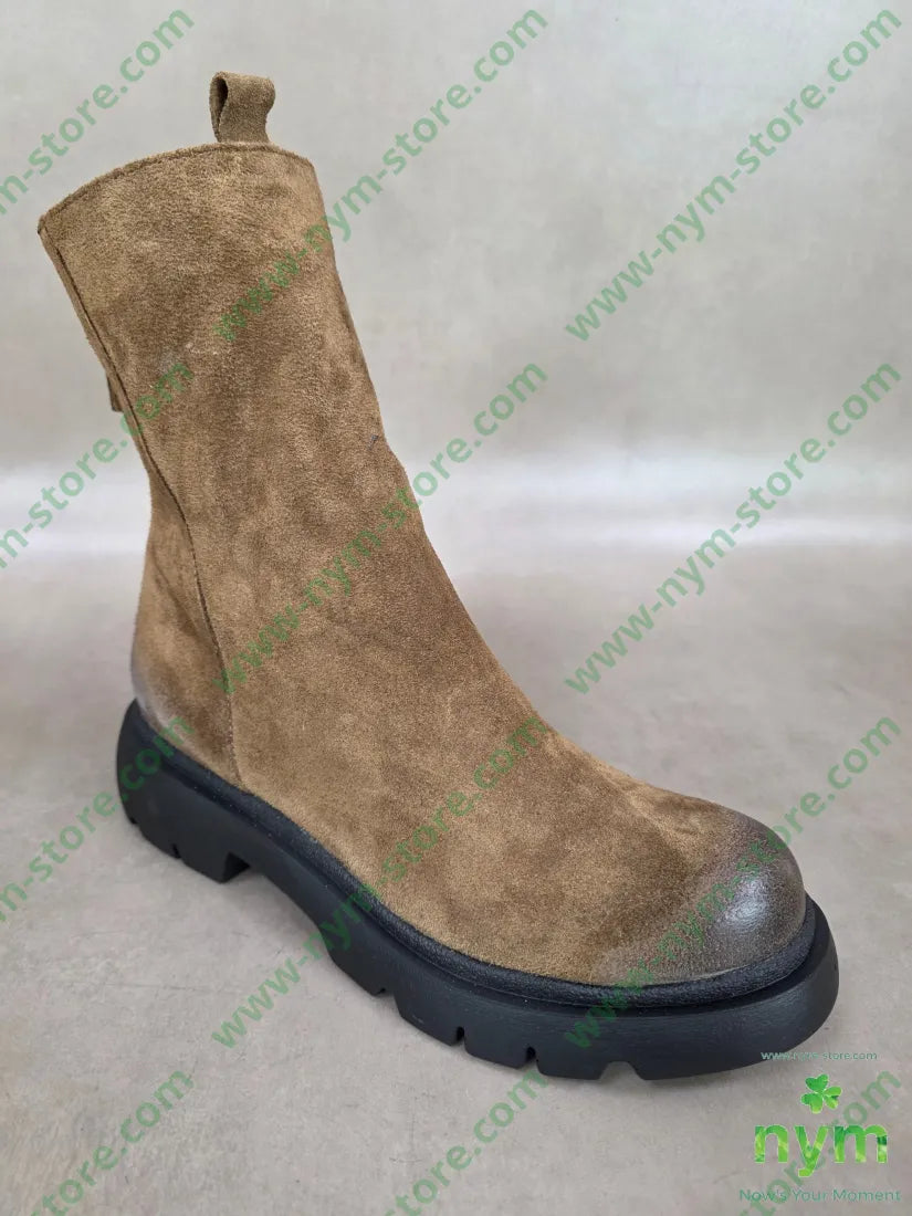 polacchino camoscio cerniera dietro vera pelle - SCARPE