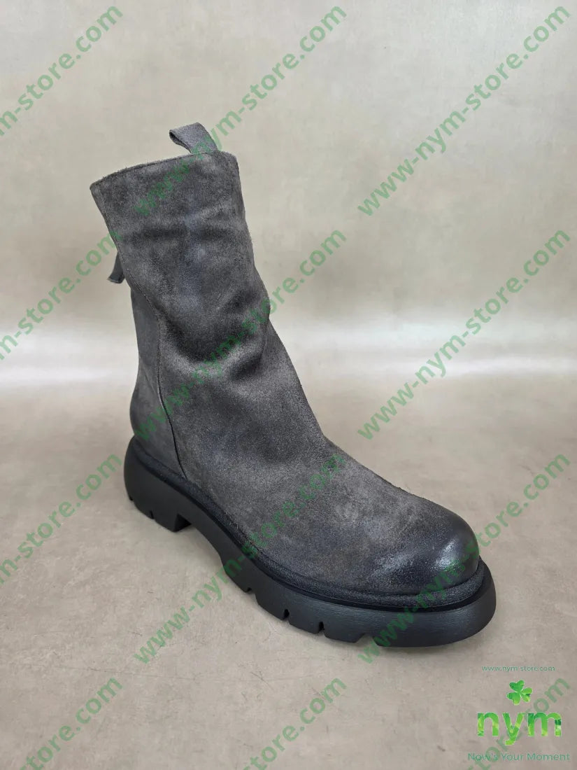 polacchino camoscio cerniera dietro vera pelle - SCARPE