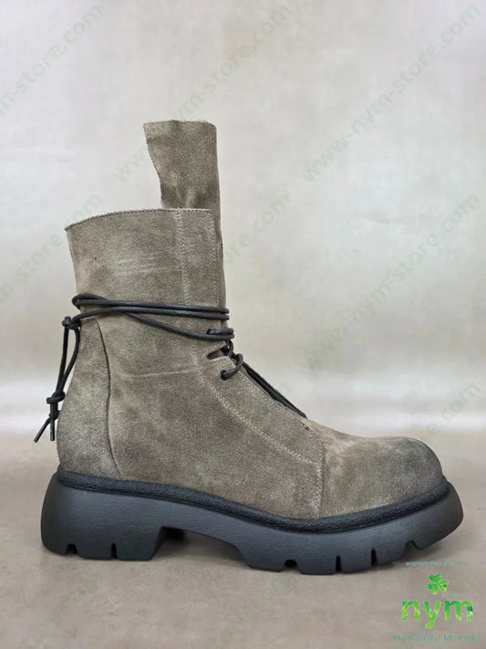 polacchino camoscio linguetta lunga vera pelle - 36 / FANGO S. / AI26 - SCARPE