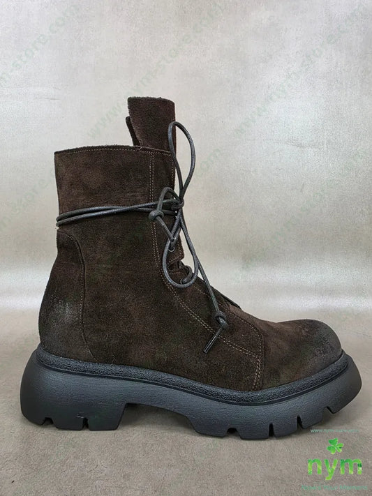 polacchino camoscio linguetta lunga vera pelle - 36 / MARRONE / AI26 - SCARPE