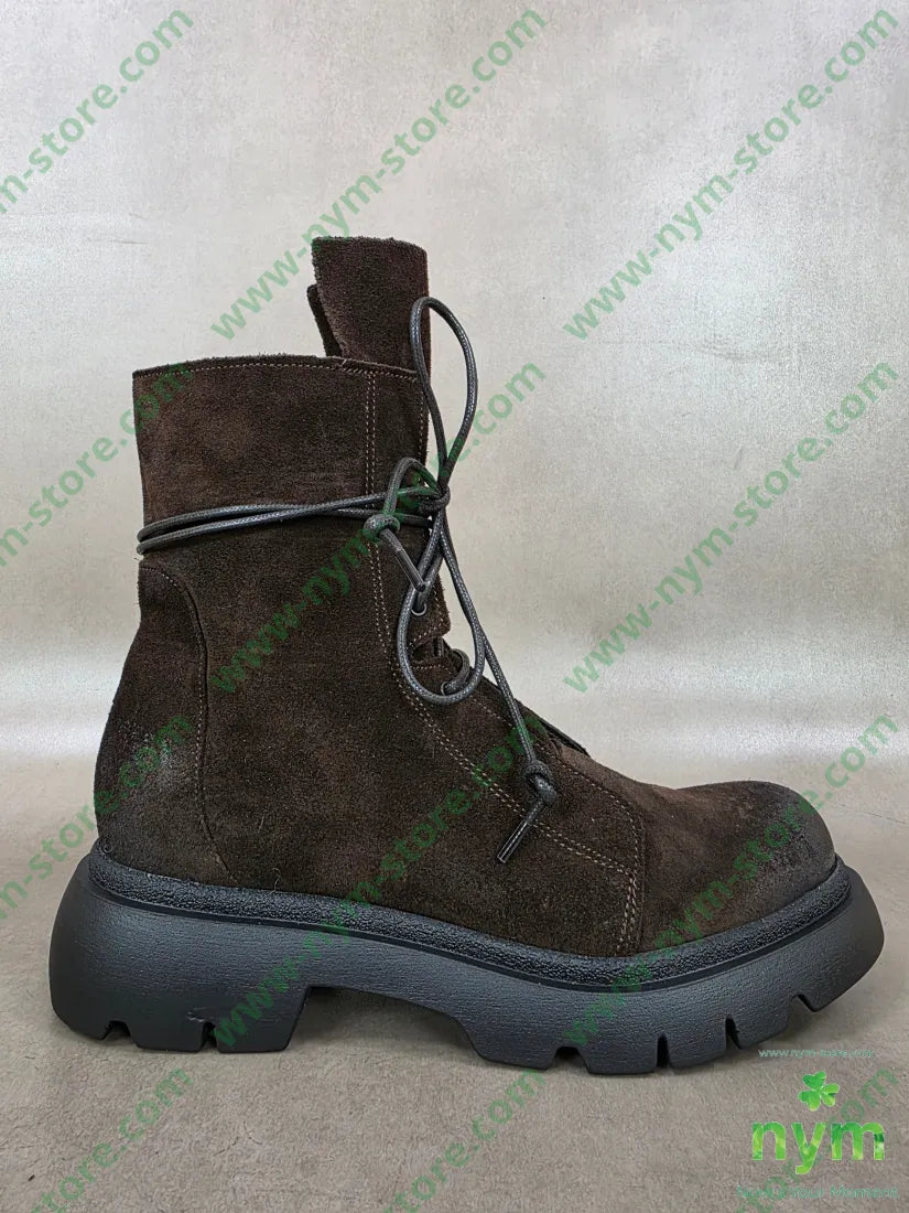 polacchino camoscio linguetta lunga vera pelle - 36 / MARRONE / AI26 - SCARPE