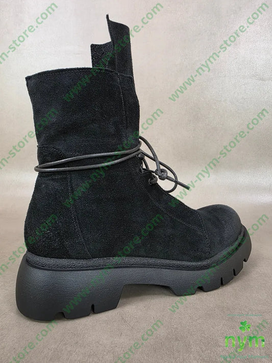 polacchino camoscio linguetta lunga vera pelle - SCARPE