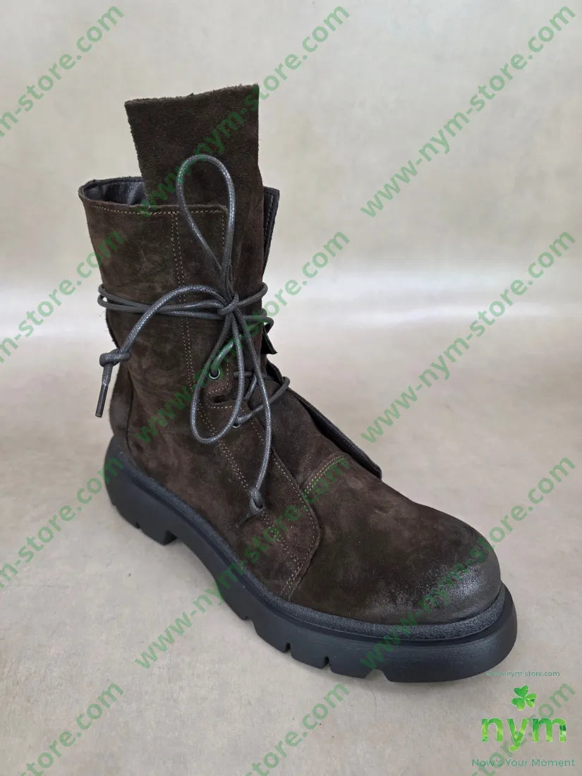 polacchino camoscio linguetta lunga vera pelle - SCARPE