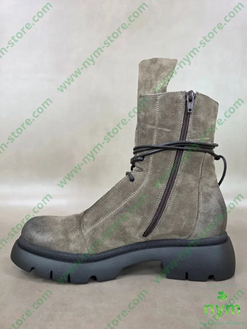 polacchino camoscio linguetta lunga vera pelle - SCARPE