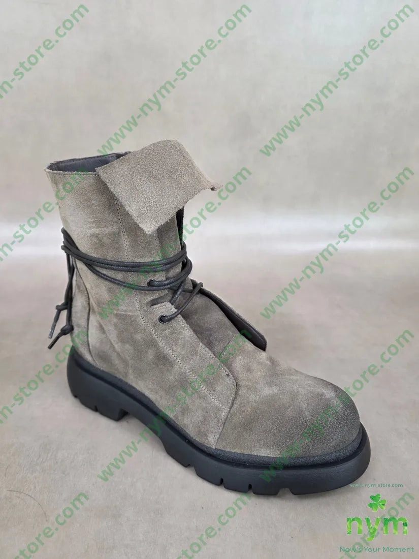 polacchino camoscio linguetta lunga vera pelle - SCARPE
