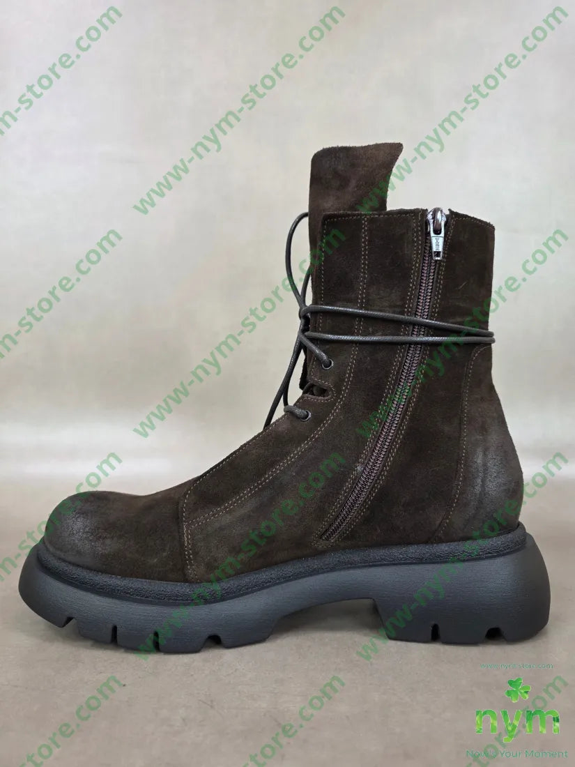 polacchino camoscio linguetta lunga vera pelle - SCARPE