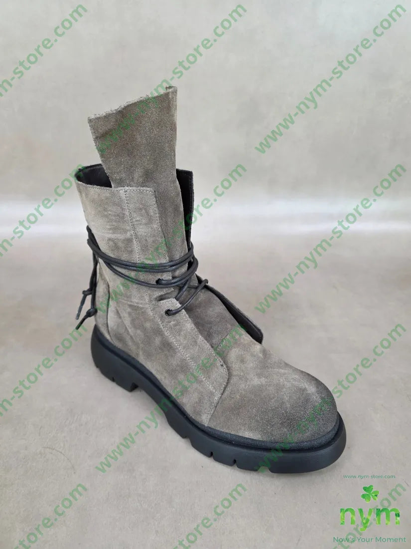 polacchino camoscio linguetta lunga vera pelle - SCARPE