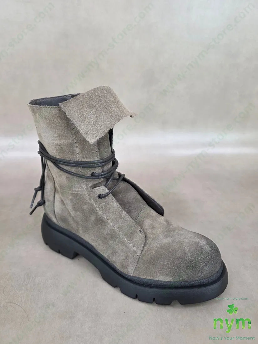 polacchino camoscio linguetta lunga vera pelle - SCARPE