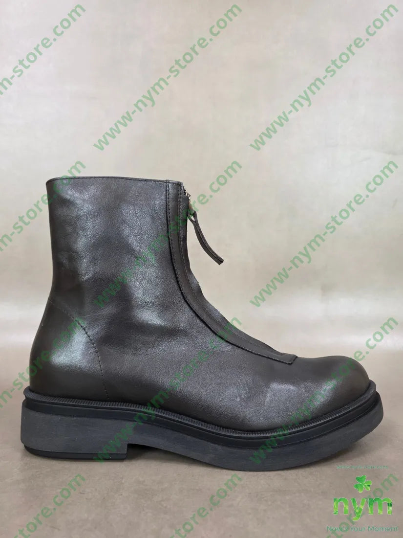polacchino cerniera davanti vera pelle - 36 / MARRONE / AI26 - SCARPE