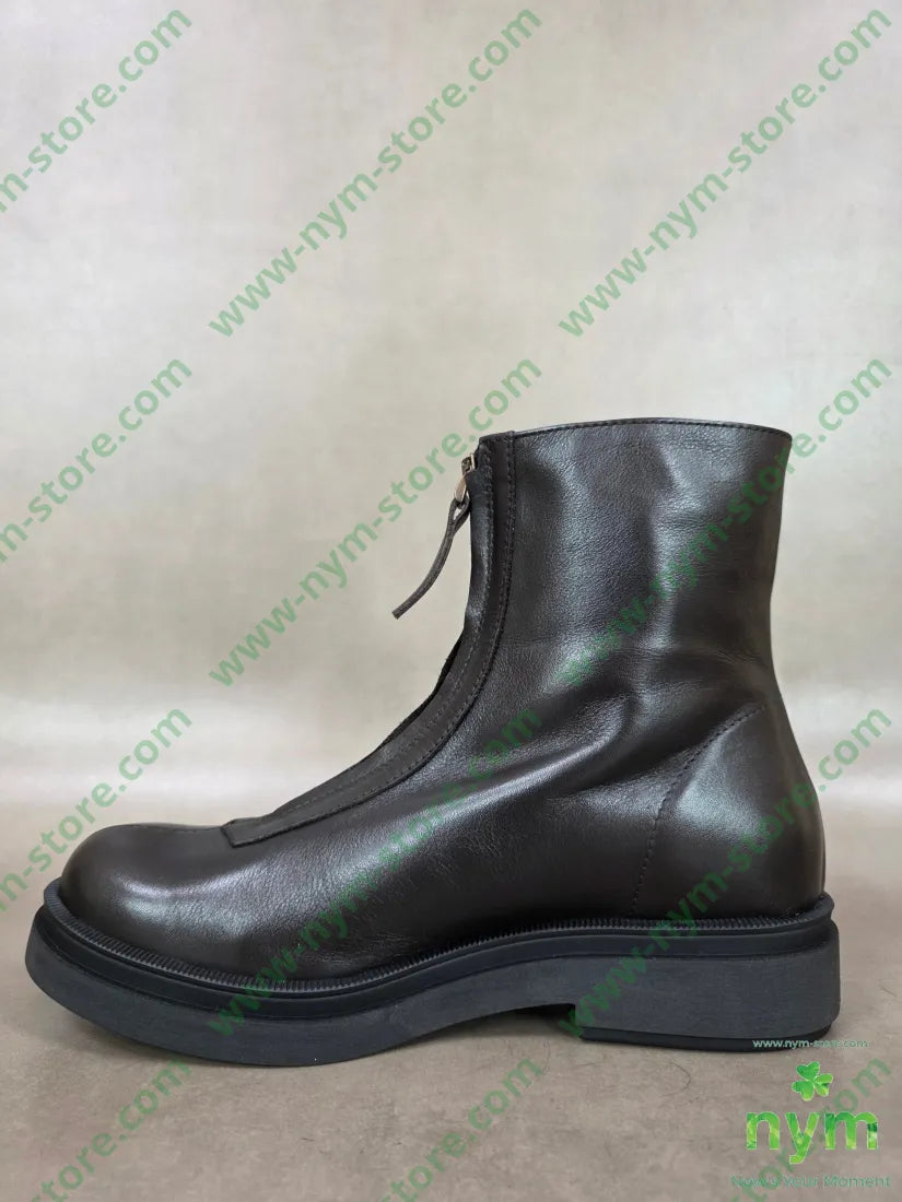 polacchino cerniera davanti vera pelle - SCARPE