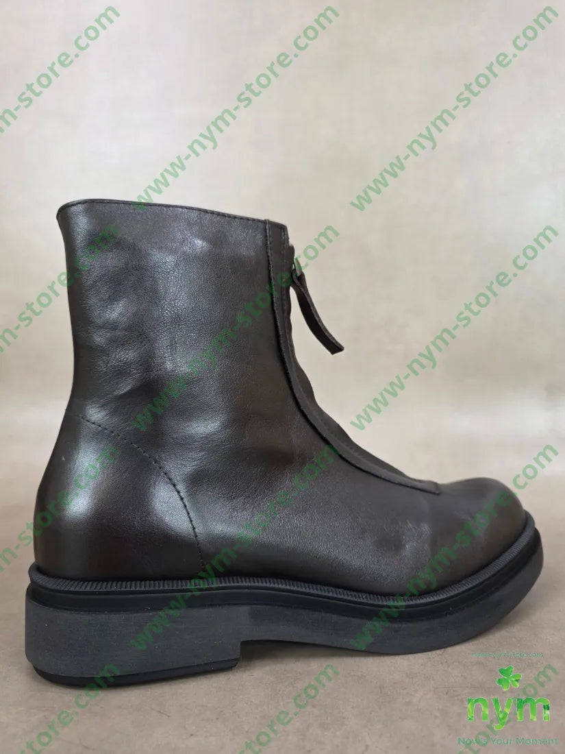 polacchino cerniera davanti vera pelle - SCARPE