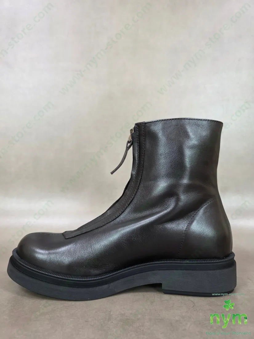 polacchino cerniera davanti vera pelle - SCARPE