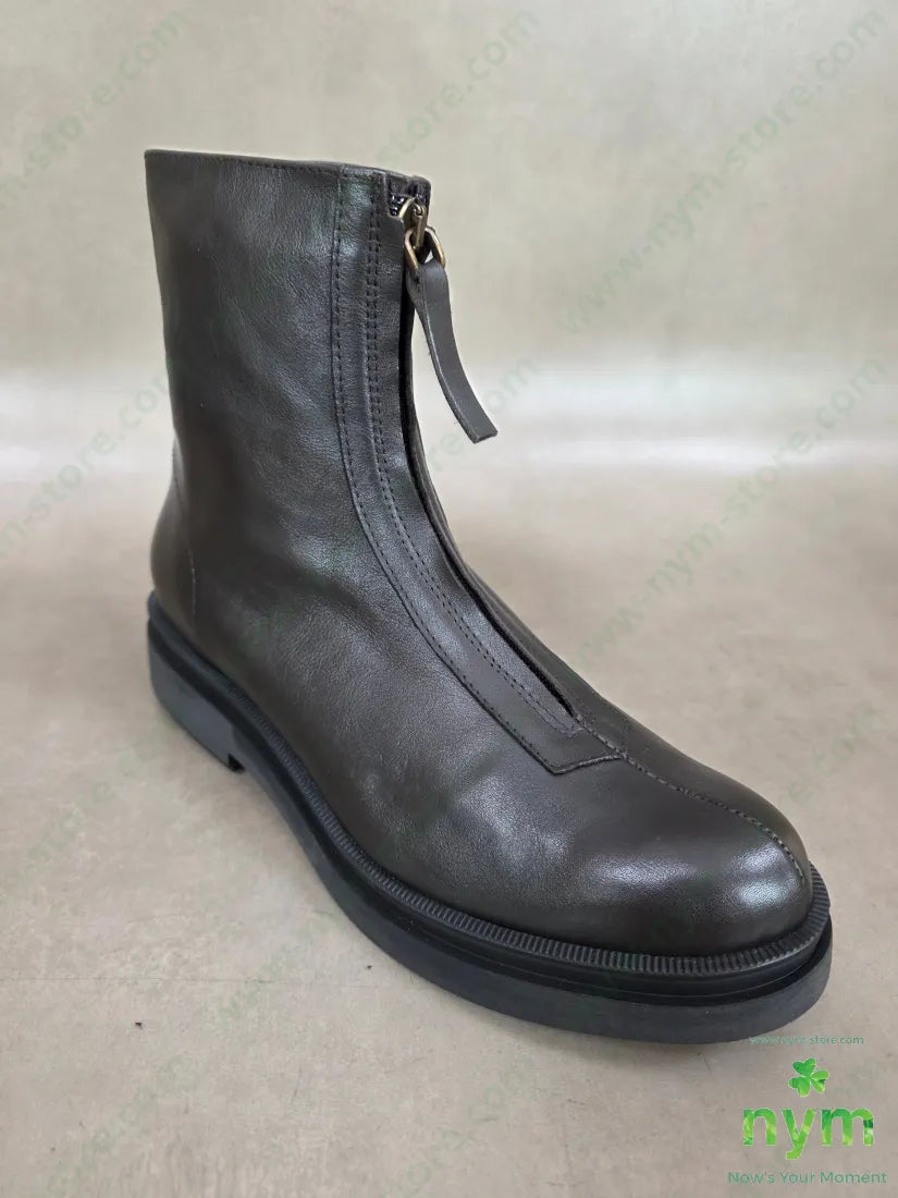 polacchino cerniera davanti vera pelle - SCARPE