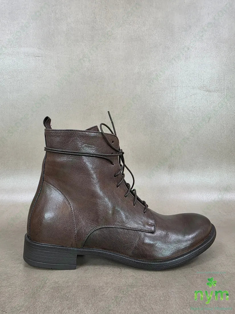 polacchino lacci pelle vera pelle - 36 / MARRONE / AI26 - SCARPE