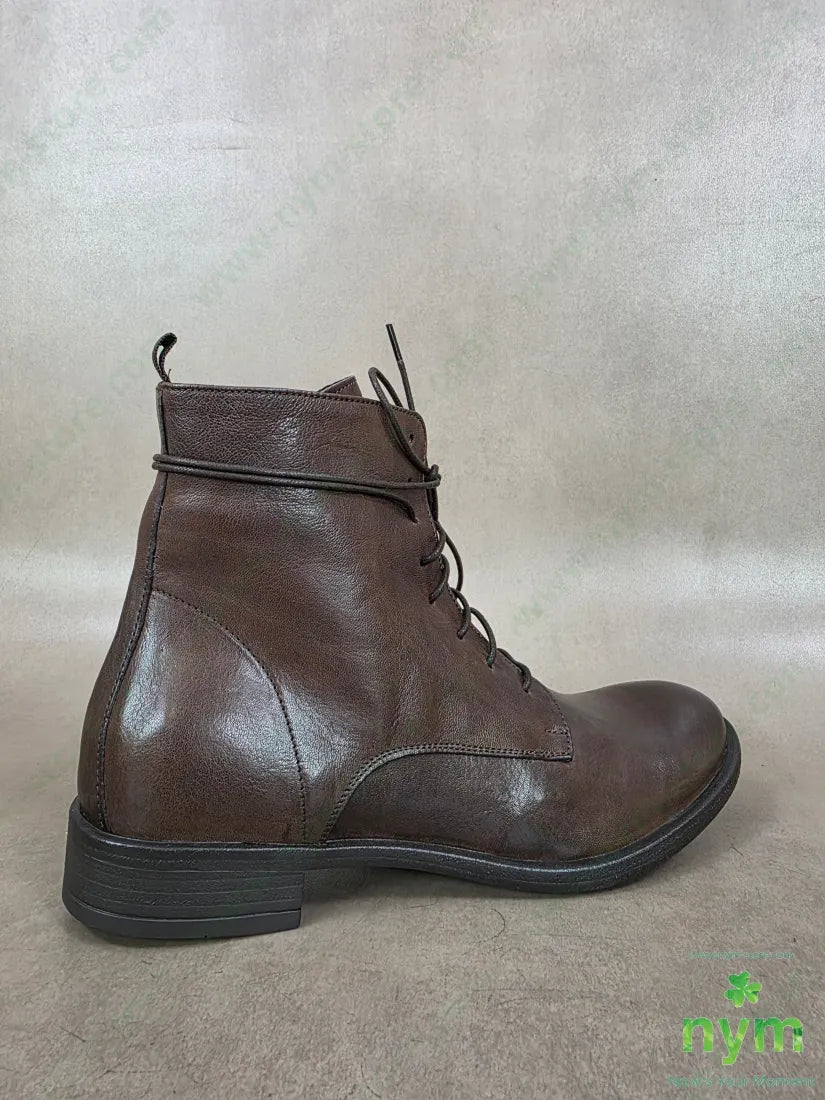 polacchino lacci pelle vera pelle - SCARPE