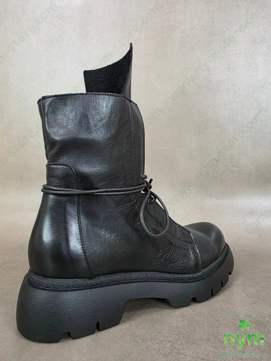 polacchino pelle linguetta lunga vera pelle - SCARPE